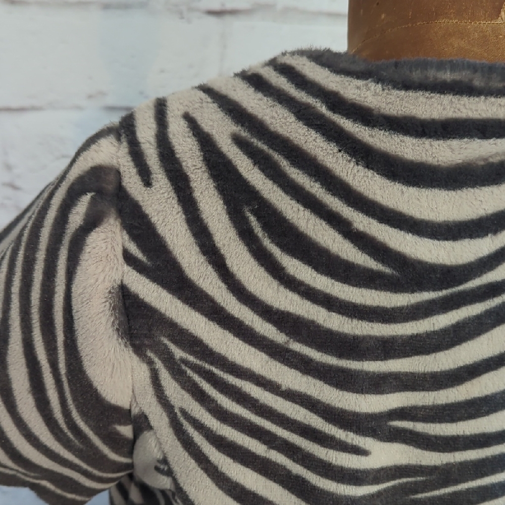 Lal Zebra Faux Fur Jacket View 5